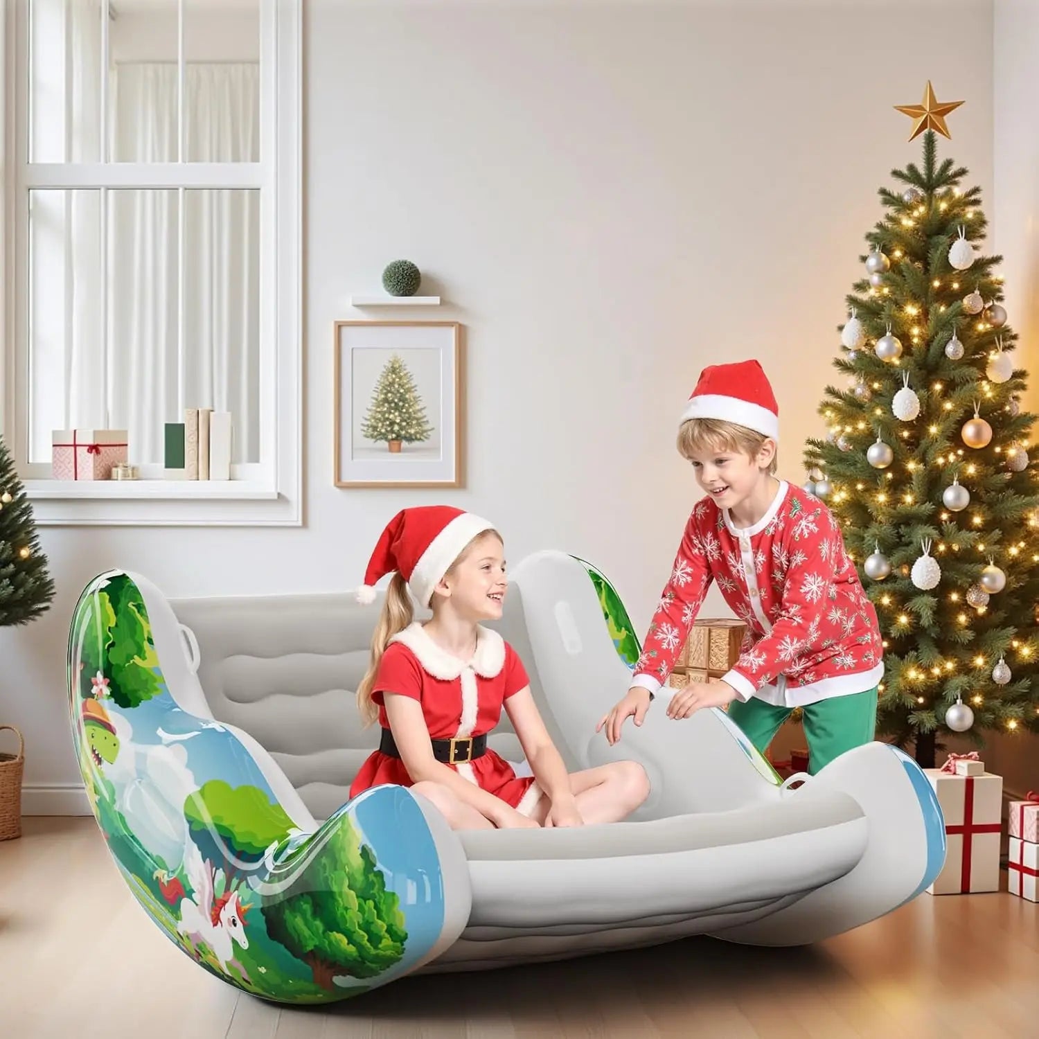 Rocking Sensory Chair for Kids Baby Inflatable Air Cloud Rocker Sofa